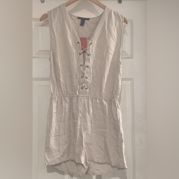 Forever 21 Pants - Forever 21 Lace-up Romper size M